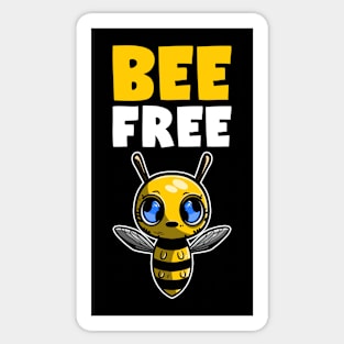 Bee Free Sticker